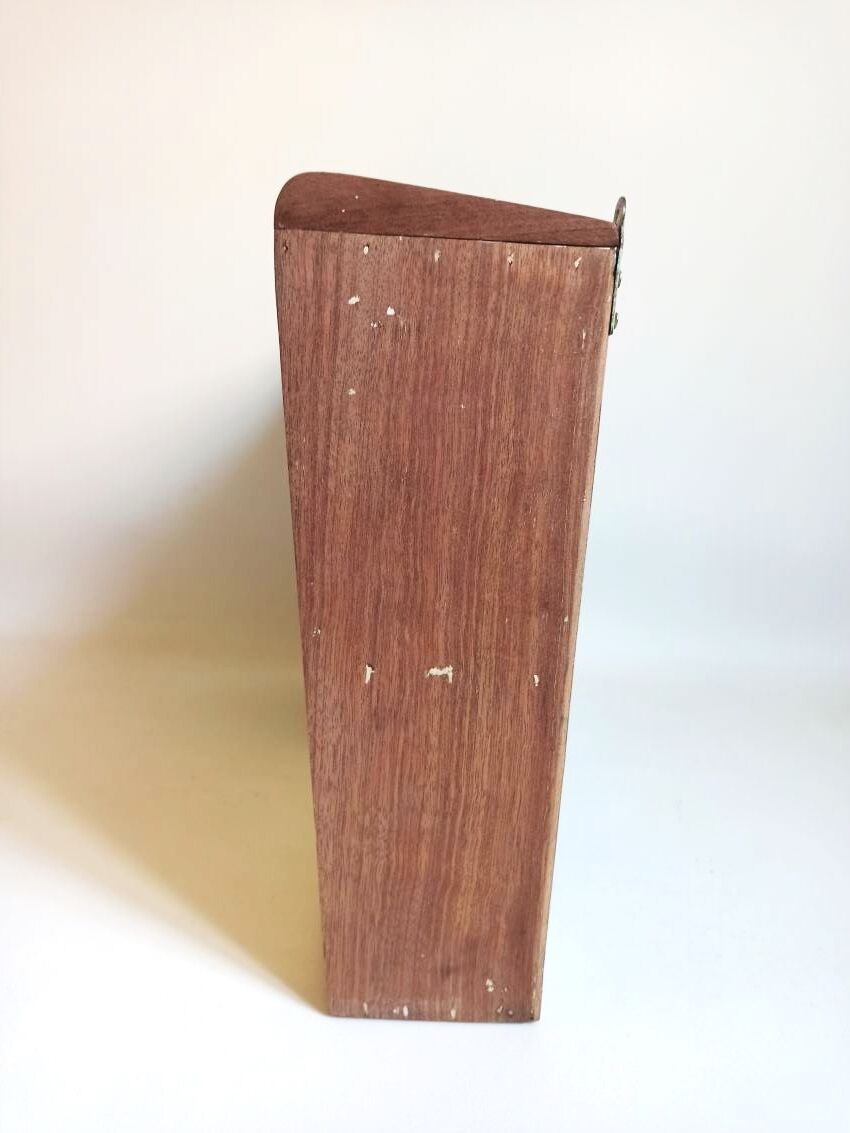 Small Wall Mounted Teak Toilet Cabinet Solid 50s