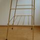 Glass and golden brass fifth wheel/end of sofa