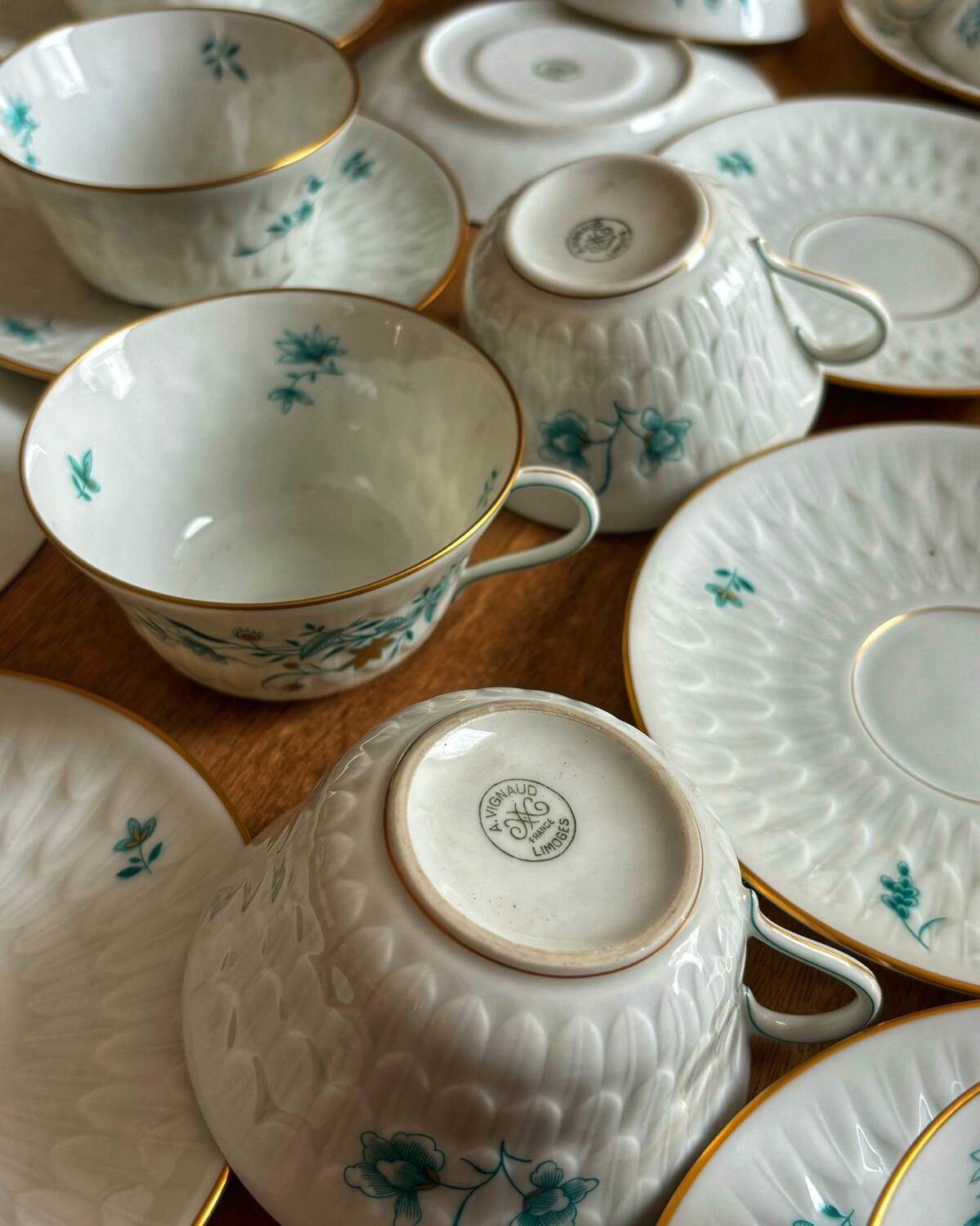 6 Limoges porcelain cups