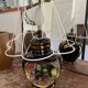 Vintage Cermonac shell fish lamp signed and numbered