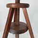 Tabouret de peintre vintage en bois massif