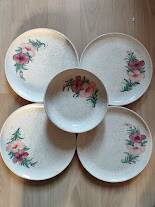 Service/ Vallauris / Anemones / 5 pieces
