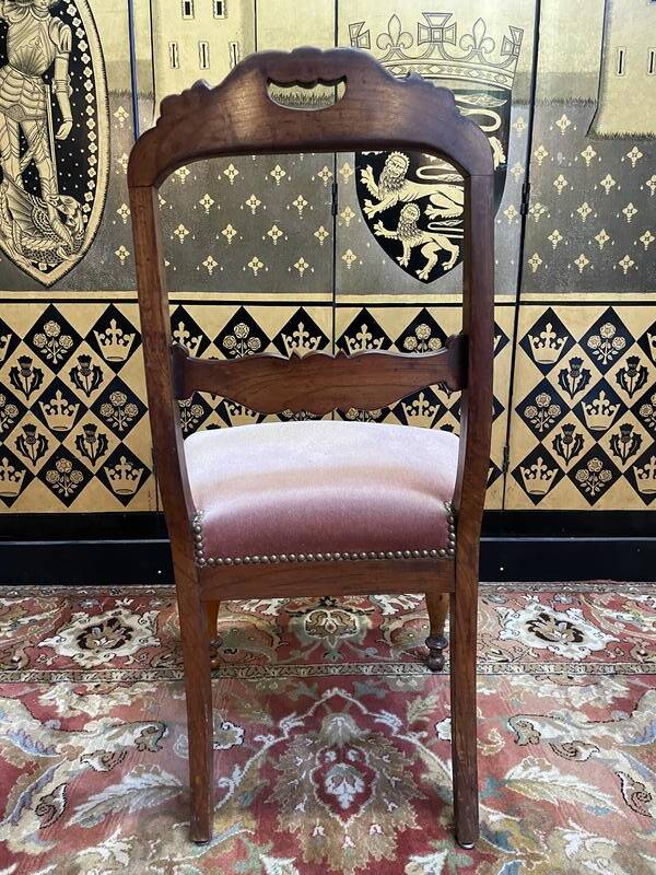 Set of 4 Napoleon III chairs with Jacob mahogany legs