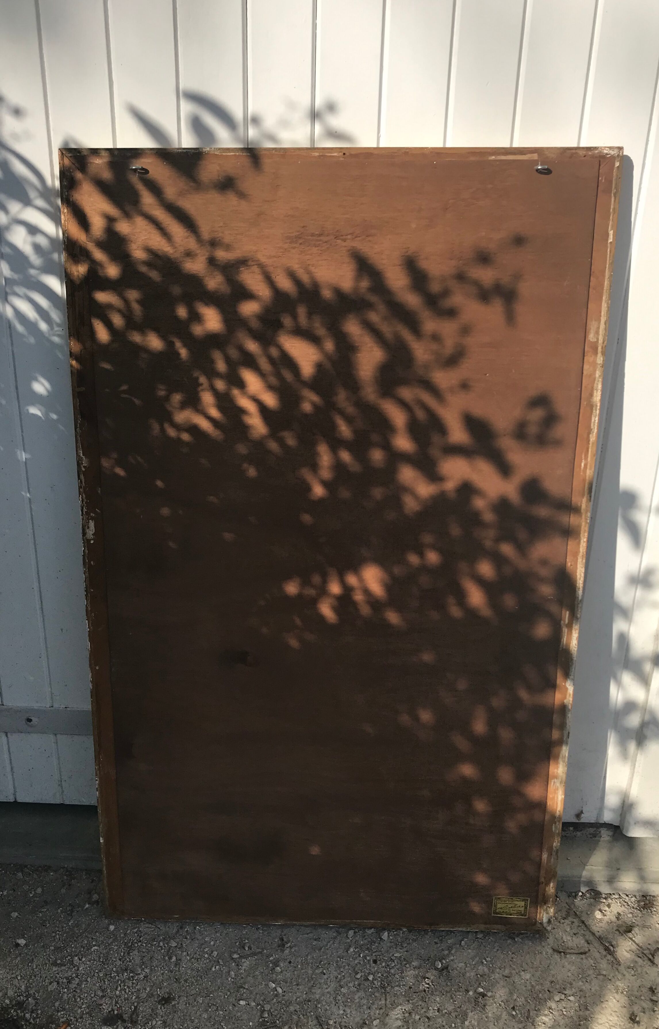 Trumeau with ice medallion framed wood golden patina 69x113cm