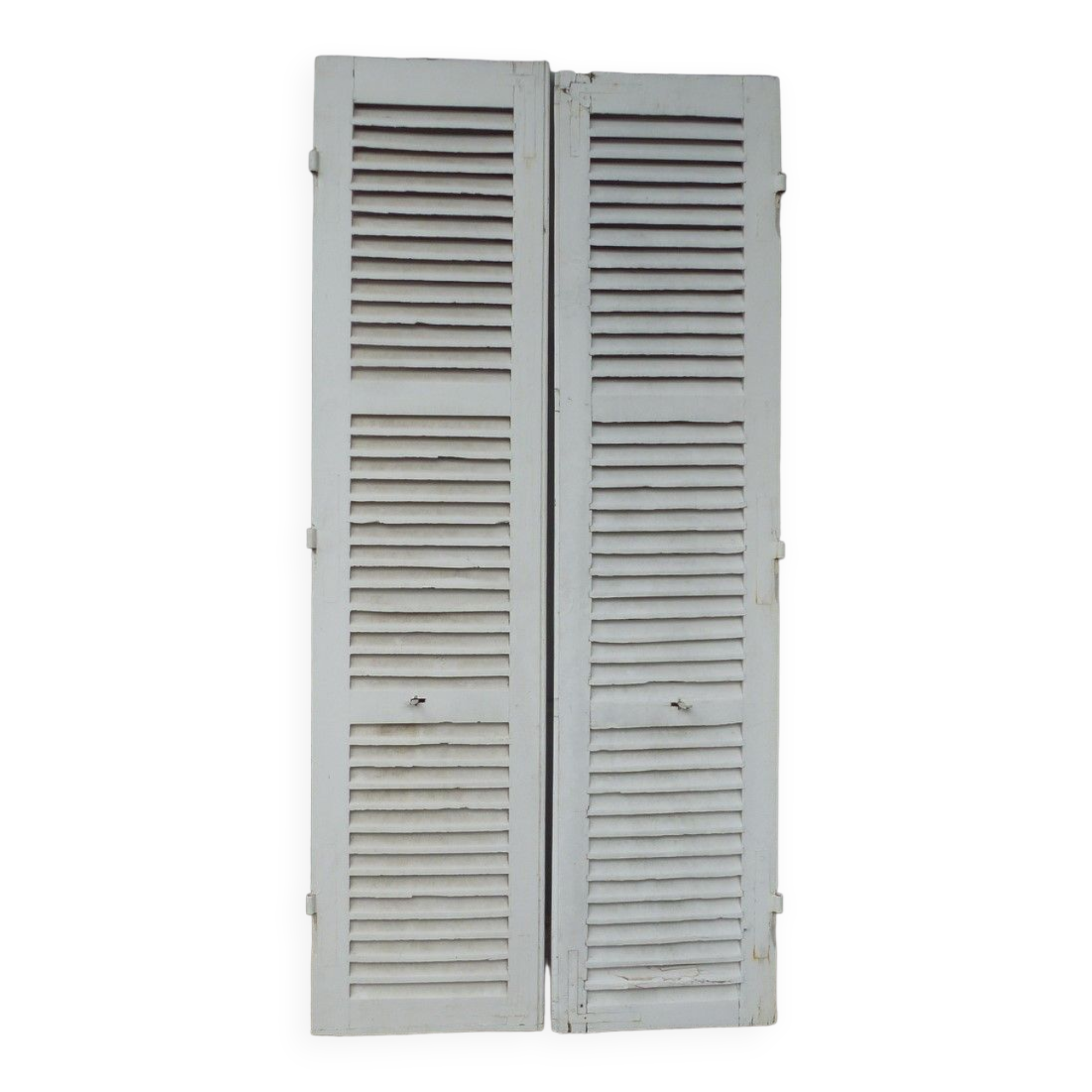 Old wooden shutters louvers 2 leafs