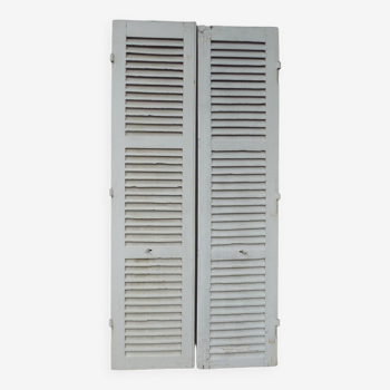 Old wooden shutters louvers 2 leafs