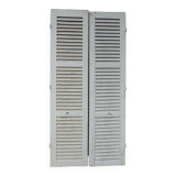 Old wooden shutters louvers 2 leafs