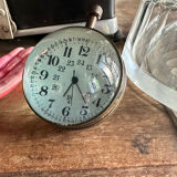 Convex table clock double-sided pink of the winds