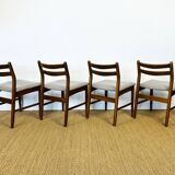 4 Scandinavian teak chairs 1960