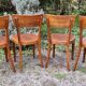 4 chaises bistrot suisses Horgen type années 50
