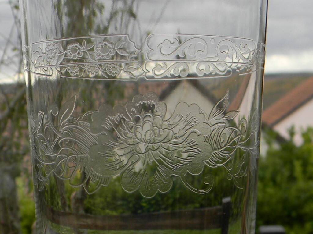 Lot de 6 verres à orangeade en cristal d'arques. modèle matignon.