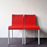 Set of 2 red .03 chairs by Maarten van Severen for Vitra, Switzerland 1998