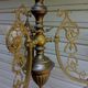 Antique, rare and important gas chandelier from the Napoléon III period and style, weighing 4.8 kg.