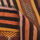 Brown & Red Striped Vintage Kilim Runner Rug, 79x299Cm