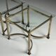 Ensemble de 2 tables d'appoint en métal vintage