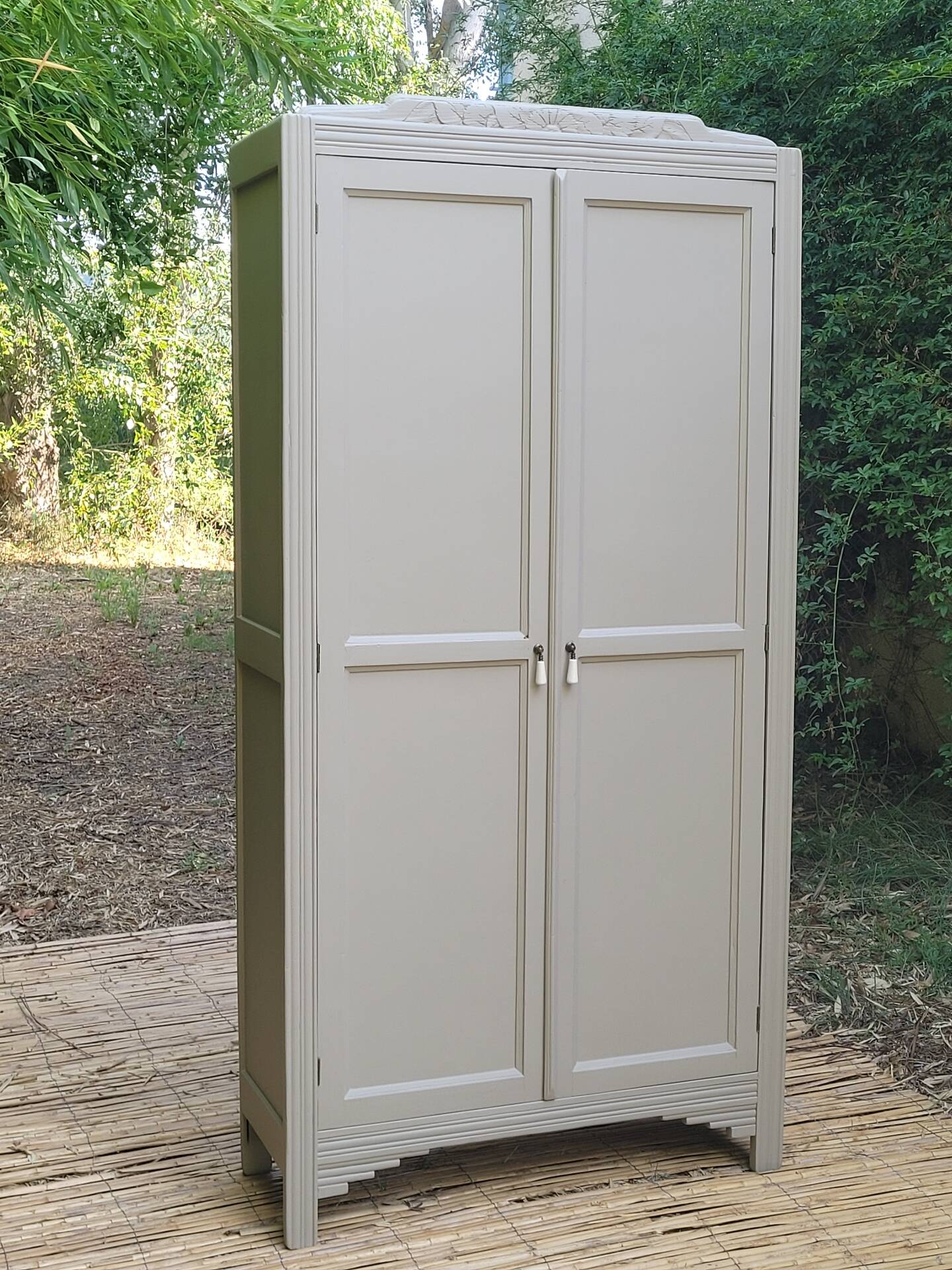 Renovated antique wardrobe - solid wood