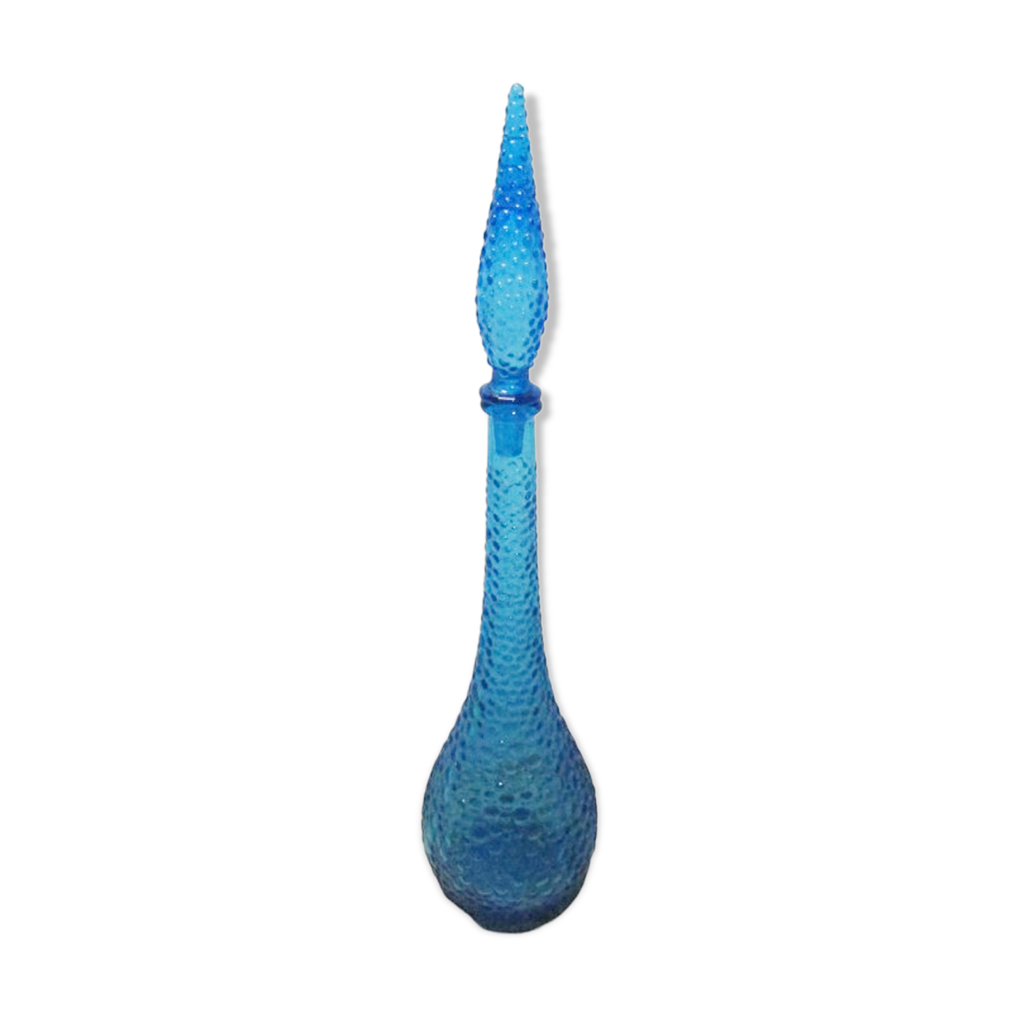 Bottle blue glass vintage italy
