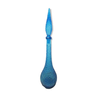 Bouteille verre bleue italy vintage