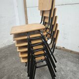 Lot of 6 bistro chairs from the 1980s