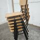 Lot of 6 bistro chairs from the 1980s