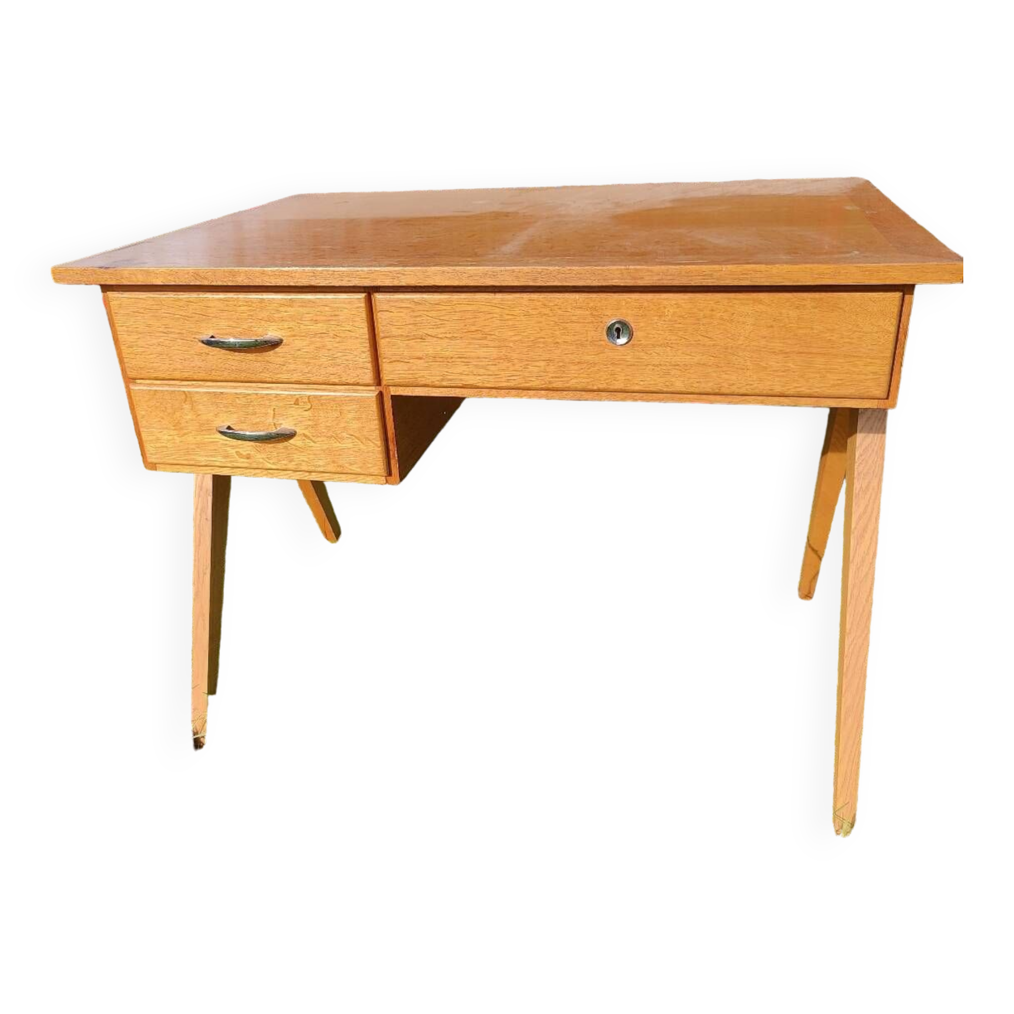 Scandinavian desk with compass feet
