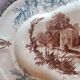 Ancient dish made of earthenware from the factory of Choisy the King
