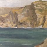 Tableau huile sur toile marine signée