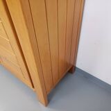 Vintage Maison Regain elm wardrobe from the 70s and 80s