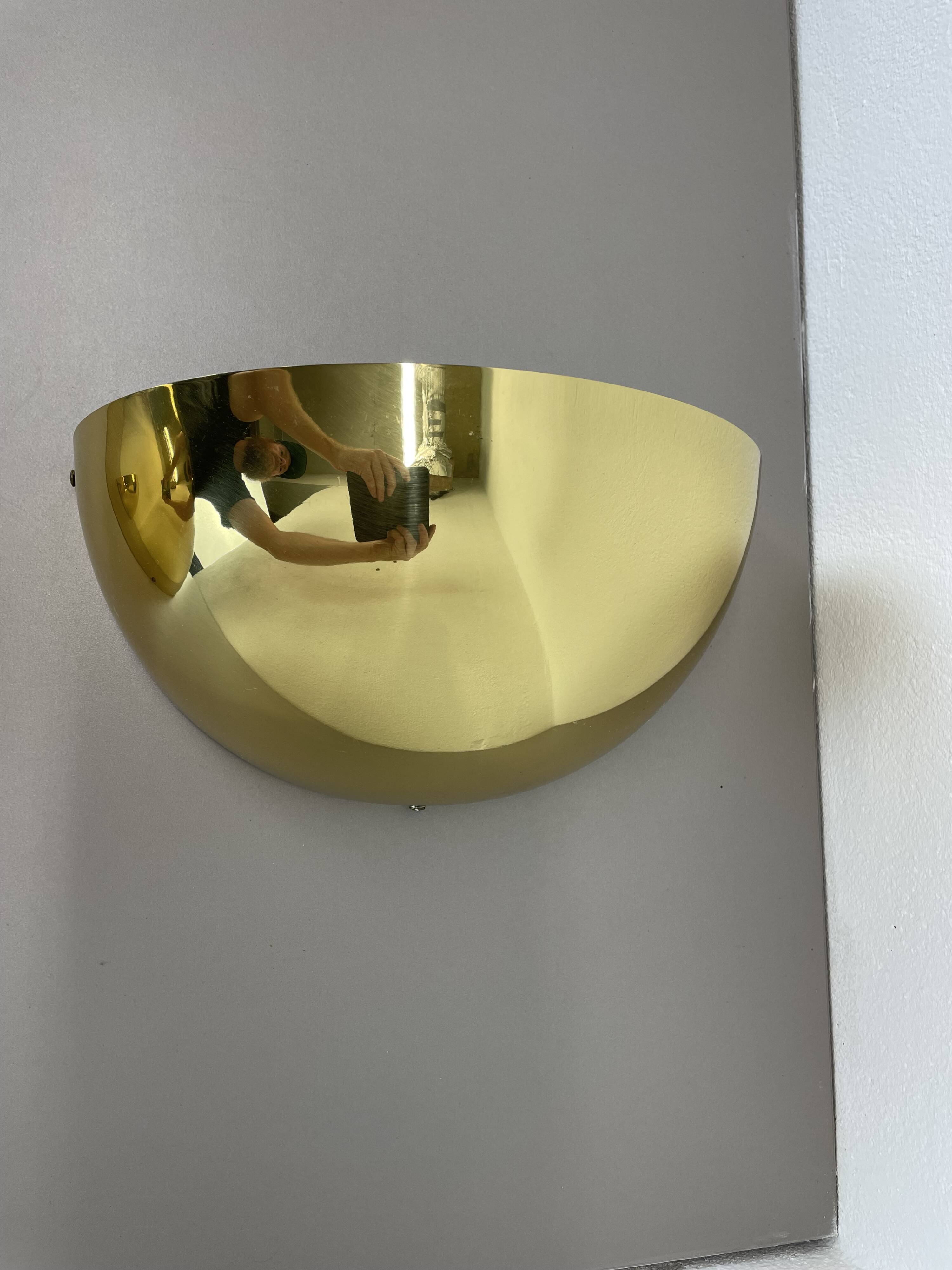 Set of 2 Brass Sciolari Style Wall Light Sconces Bankamp Leuchten, Germany, 1980