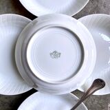 Set of 5 hollow plates in Limoges porcelain