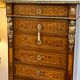 Secretary Ancien, Napoleon III, Late Nineteenth Century, Marquetry And Gilded Bronze