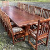 Mahogany set (ipe) composed of a table, 14 chairs and 2 armchairs - work from the 70s