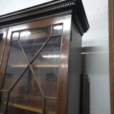 Mahogany secretary with display cabinet