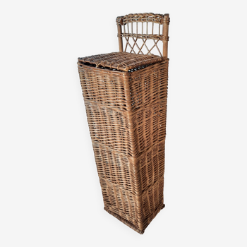 Old basket or wicker bread hutch