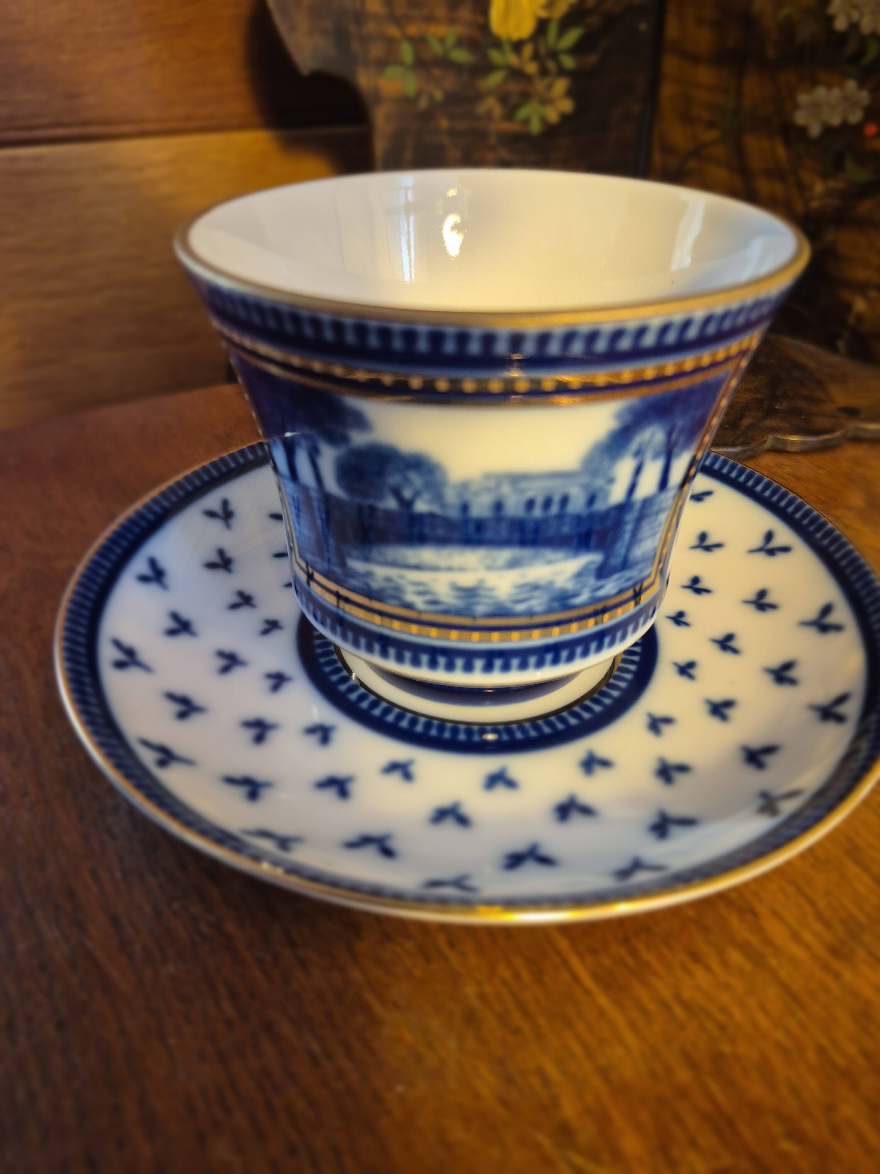 Cobalt blue tea cup Lomonosov LFZ