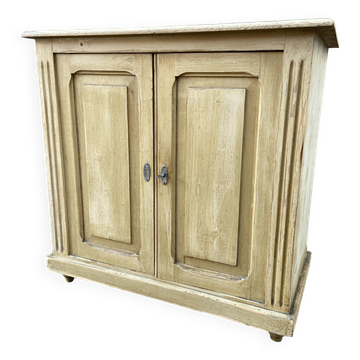 Small rustic alsatian furniture circa 1900 painted fir buffet craft furniture popular art sideboard