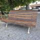 Cast iron garden bench with oak slats