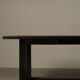 Jean Batenburg dark stained oak dining table for MI, Belgium, circa 1969