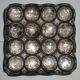 19x19cm  iron-ring glass ceiling lamp by Limburg Glashütte Germany 1960s
