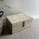 Old patinated wooden chest