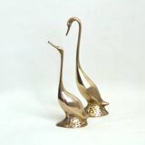Couple of brass geese