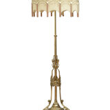 Victorian Brass Floor Standard Lamp par R. W. Winfield, Birmingham