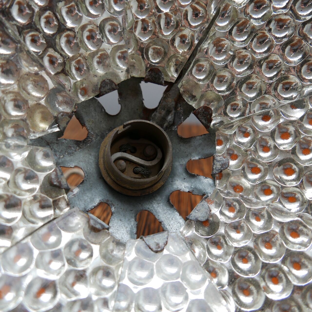 Antique Mirrored Glass Pendant Shade