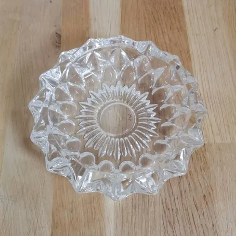 Cut glass ashtray