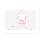 Illustration A4 naiade no. 3/8 brittany bather sea