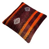 Housse de coussin kilim turc vintage, 40 x 40 cm