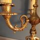 Electrified three-spoke brass candlesticks