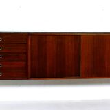 Suspended teak buffet from the 1970s.