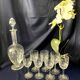 Set of 7 crystal liquor glasses