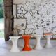 Set of 4 Tam Tam stools by Henri Massonnet for Stamp, 1970